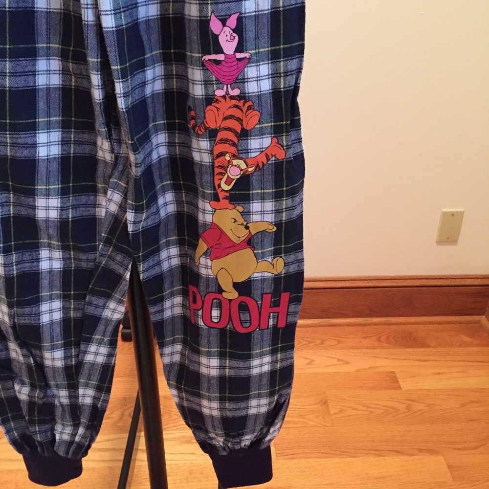 BRAND NEW Pooh Flannel Pants with bottom cuffs!